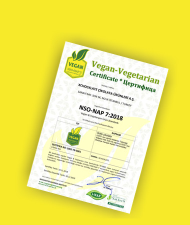 Sample of Vegan - Vegetarian Certificate